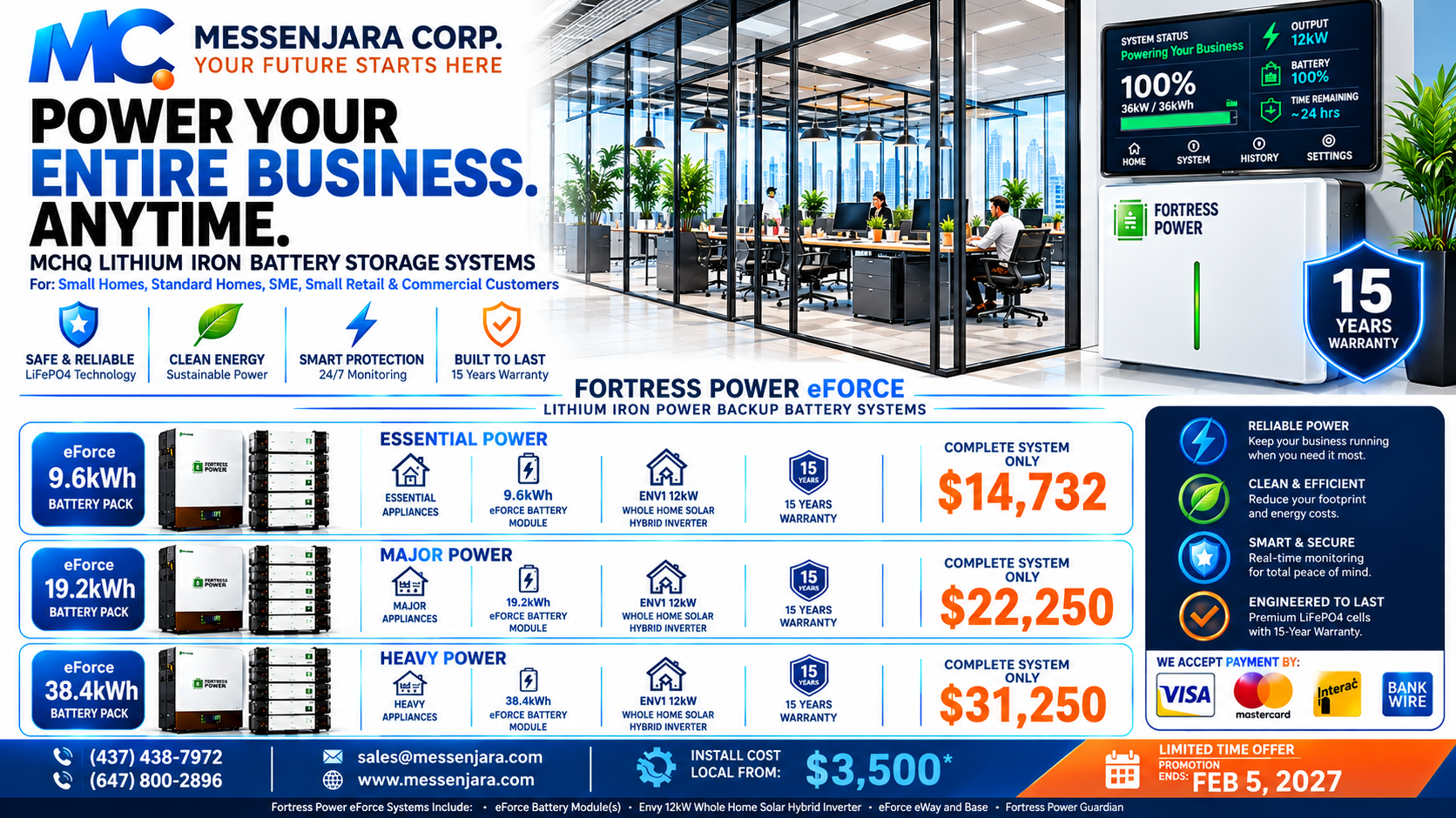 Fortress Power backup systems original promotional flyer